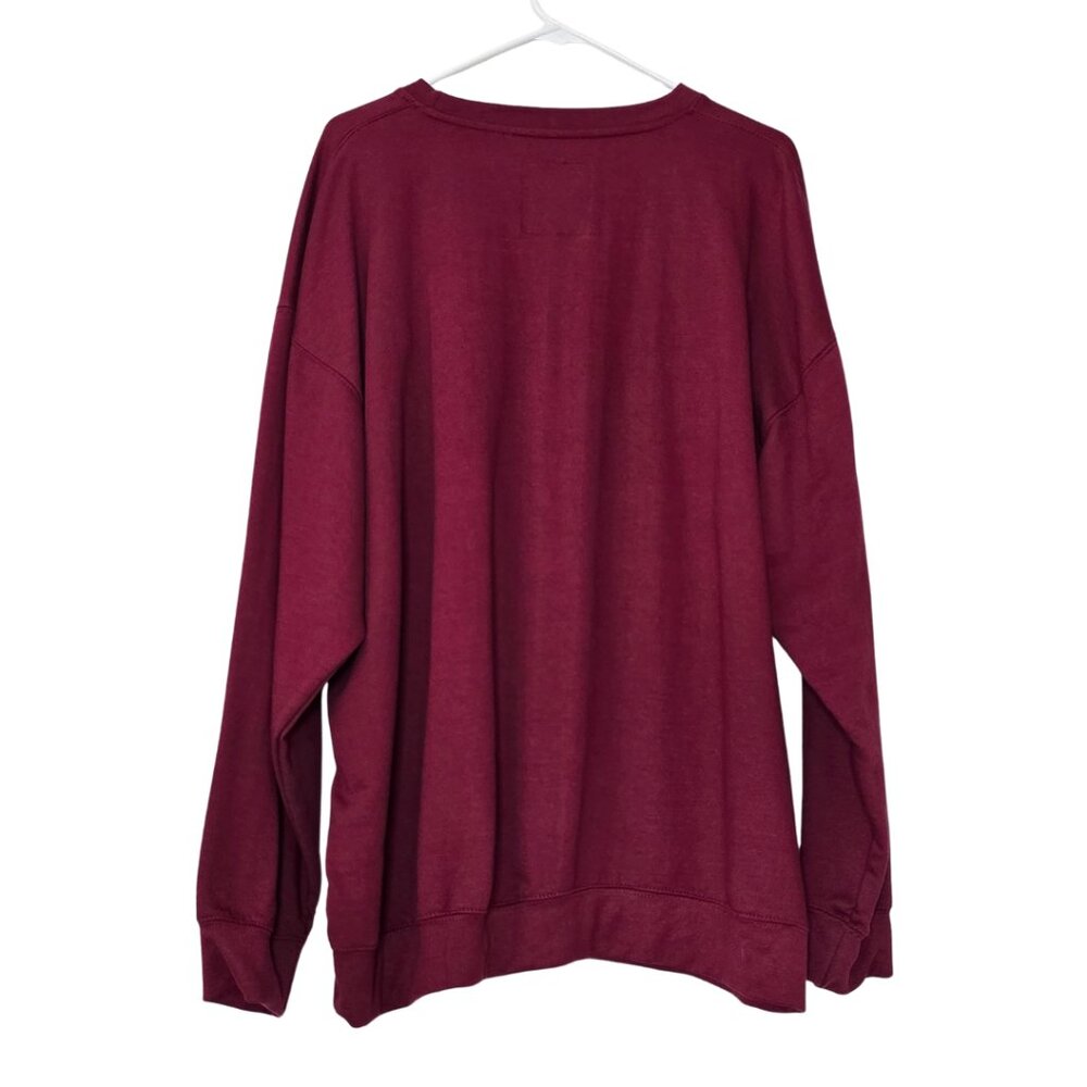 New York Popular Maroon Long Sleeve Sweatshirt "Phoenix" Size 2XL - Picture 3 of 6